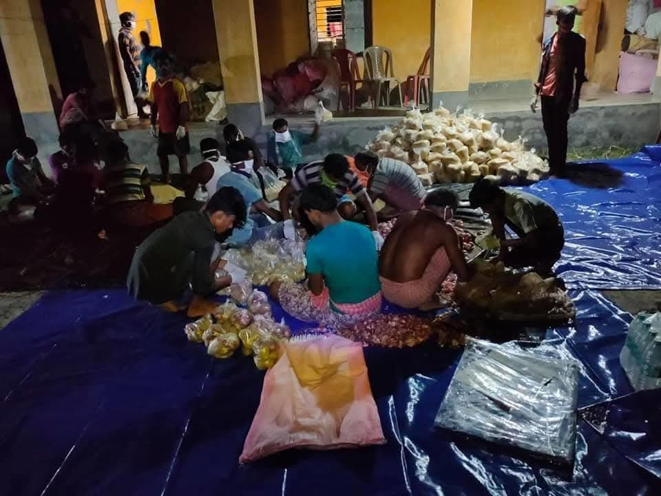 Cyclone Amphan relief — tarpaulin distribution