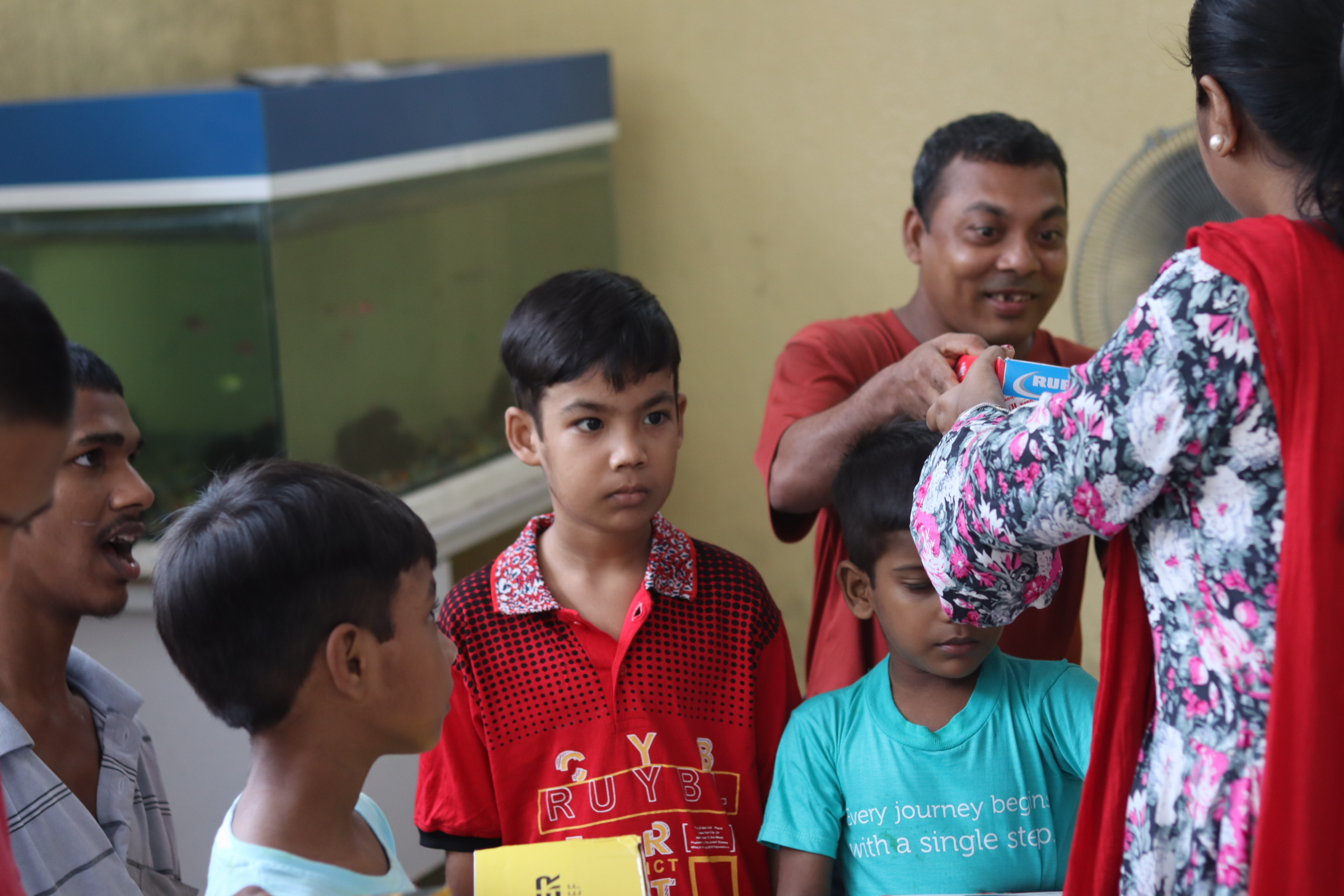 Sarod Argho 2025 — Volunteers and children